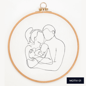 Poklon za rođenje deteta - Vez "Sa bebom u naručju"